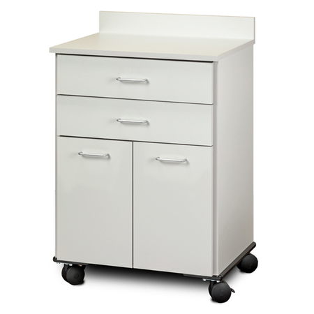 CLINTON Mobile Cabinet w/ 2 Doors & 2 Drawers, Gray 8922-1GR